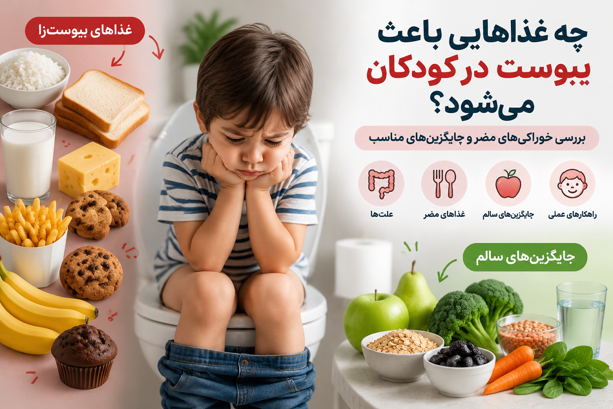 چه غذاهایی باعث یبوست در کودکان میشود؟ بررسی خوراکی‌های مضر و جایگزین‌های مناسب