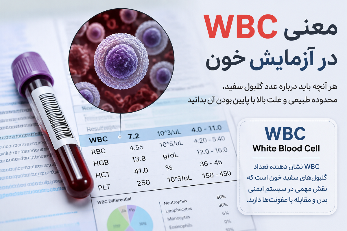 معنی WBC در آزمایش خون چیست؟ بررسی تعداد گلبول‌های سفید و علت بالا یا پایین بودن آن