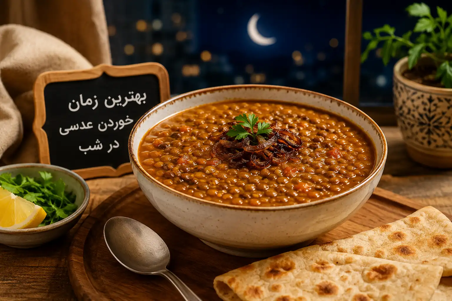 خوردن عدسی در شب؛ بهترین زمان خوردن عدسی