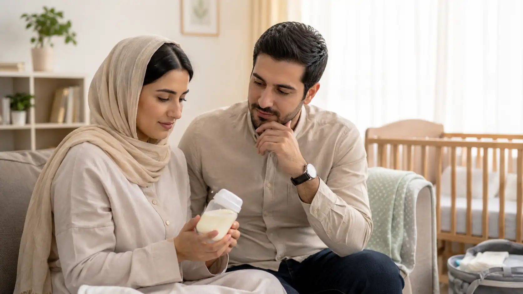 آیا خوردن شیر همسر حرام است؟ حکم شرعی، محرمیت و نکات پزشکی